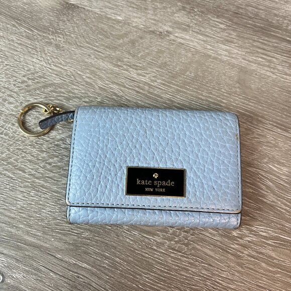 kate spade Handbags - Kate Spade Blue Card holder Wallet Keyring